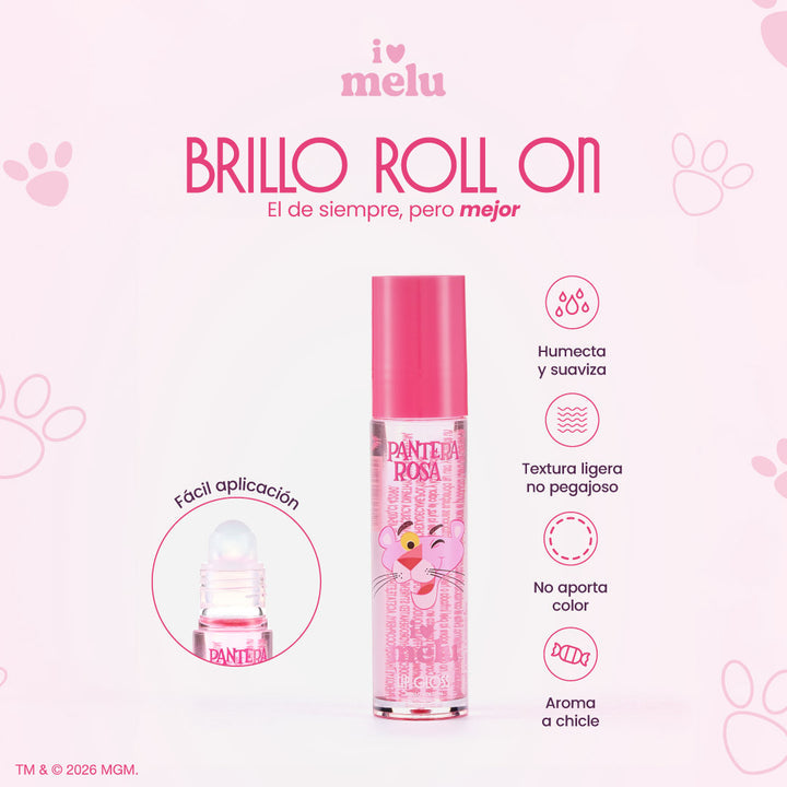 BRILLO LABIAL ROLL ON PANTERA ROSA 6ML MELU