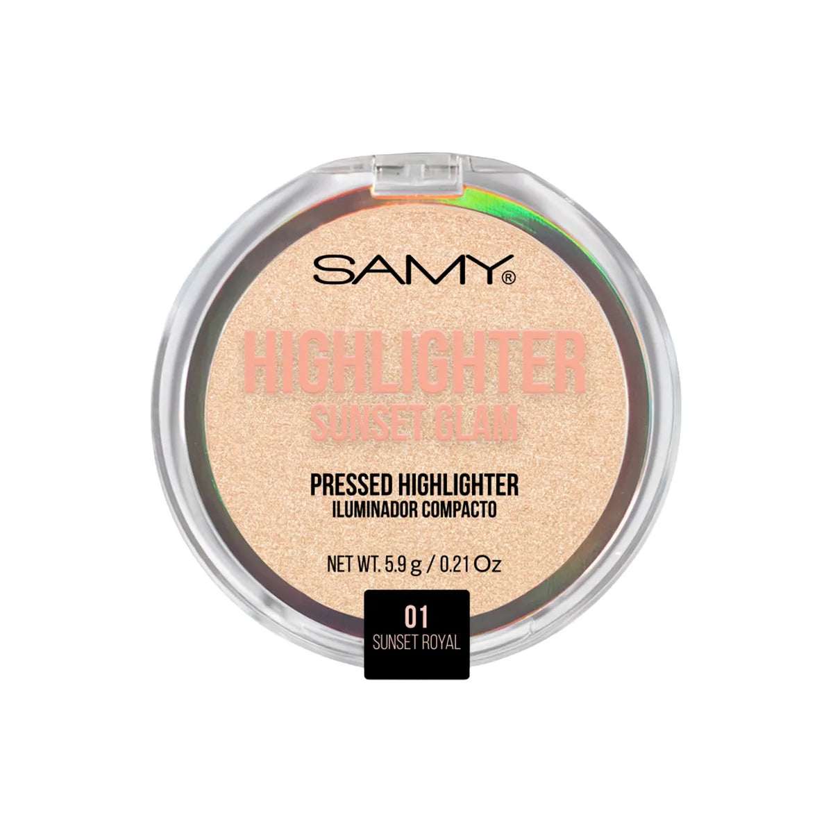 POLVO COMPACTO ILUMINADOR SUNSET GLAM 5.9G SAMY