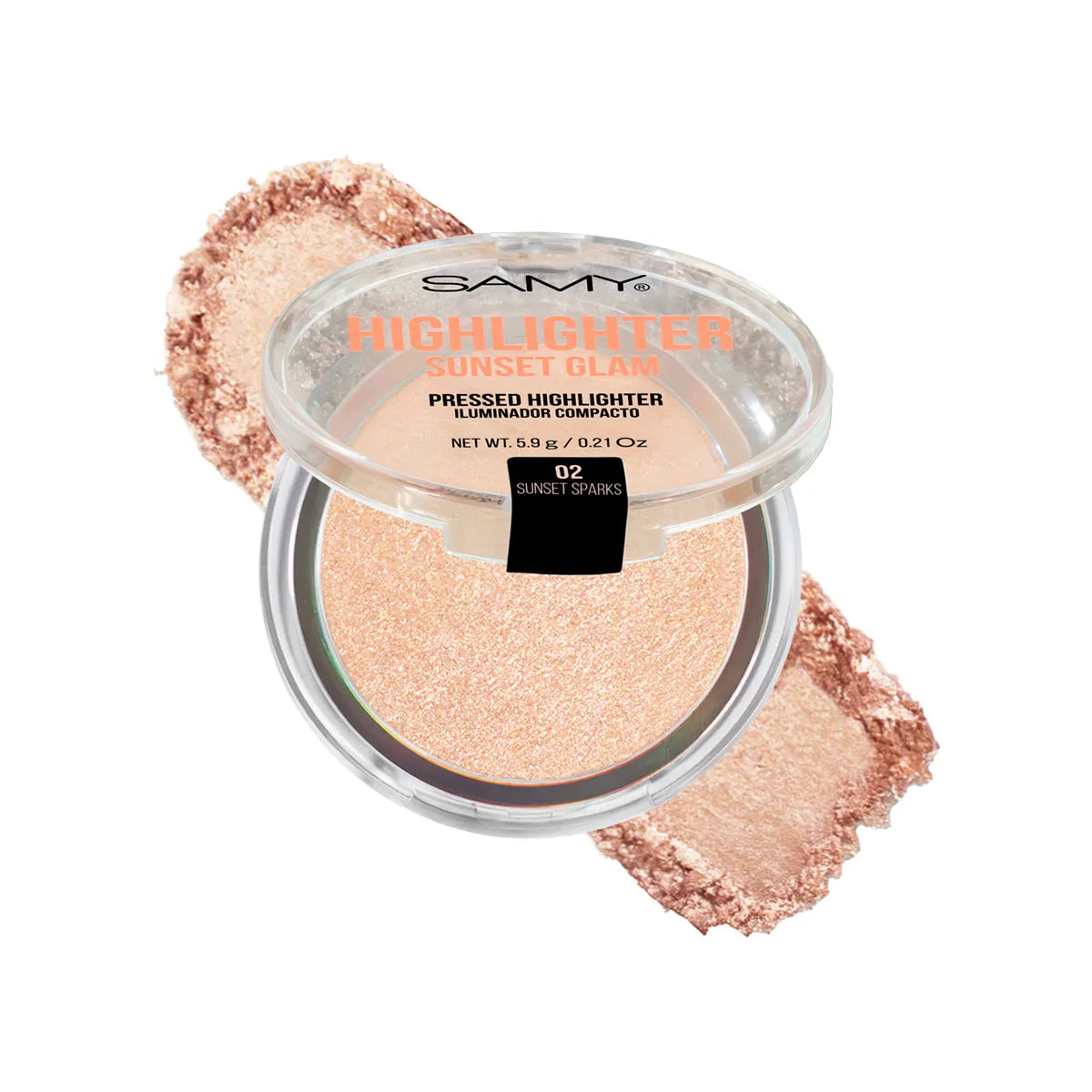 POLVO COMPACTO ILUMINADOR SUNSET GLAM 5.9G SAMY