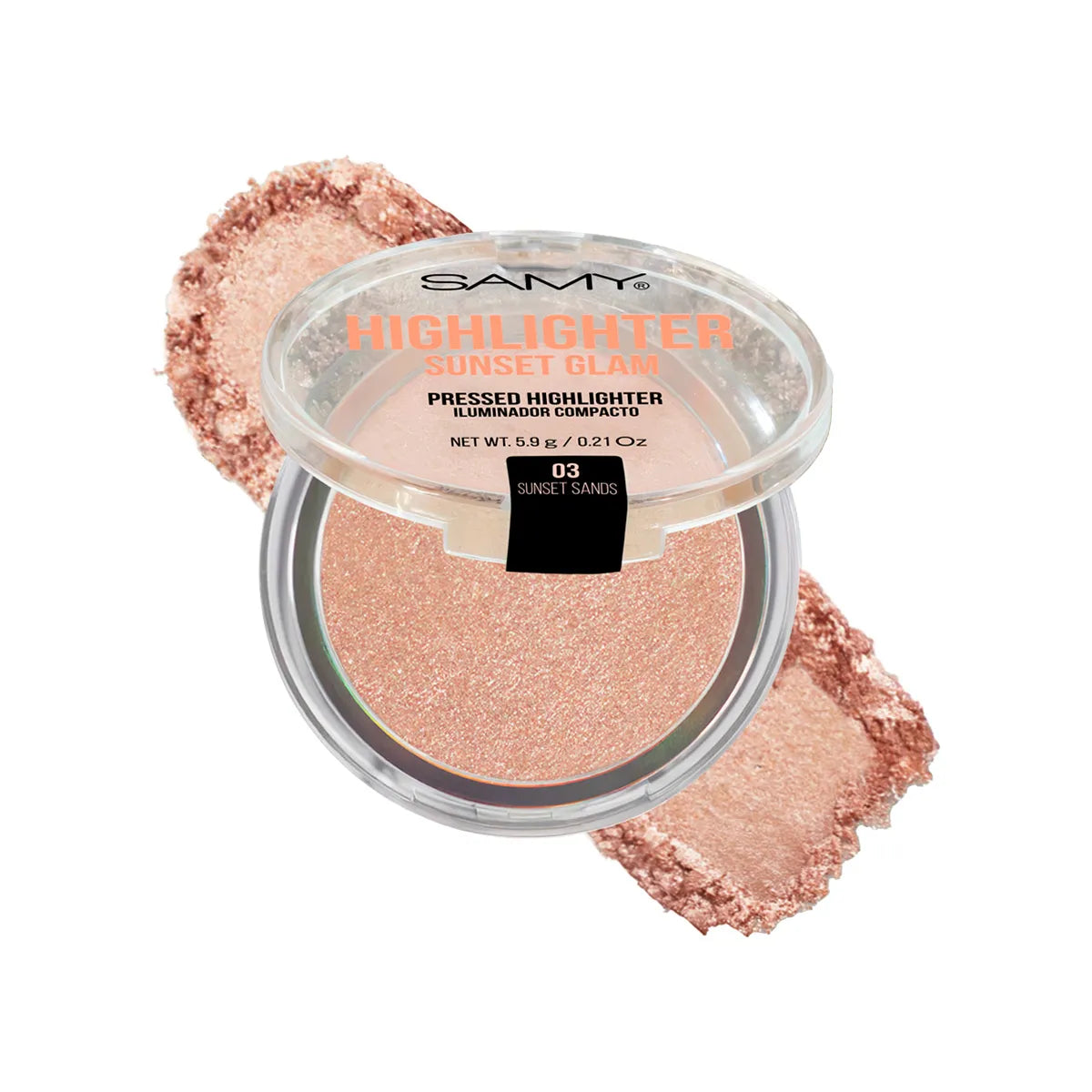 POLVO COMPACTO ILUMINADOR SUNSET GLAM 5.9G SAMY