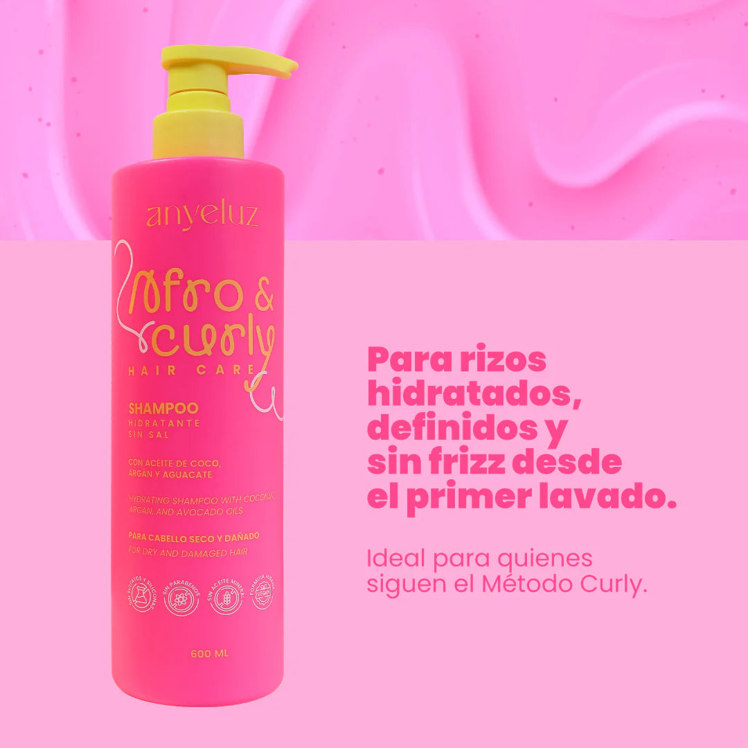 SHAMPOO HIDRATANTE AFRO & CURLY 600ML ANYELUZ