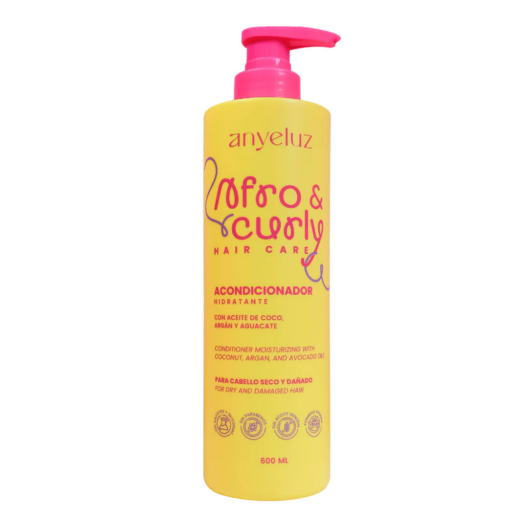 ACONDICIONADOR HIDRATANTE AFRO & CURLY 600ML ANYELUZ