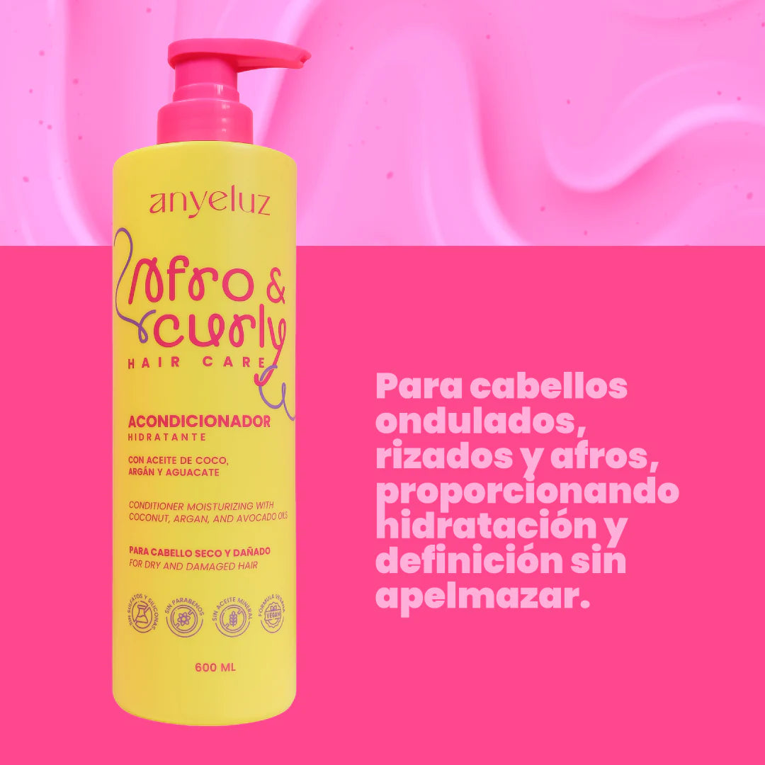 ACONDICIONADOR HIDRATANTE AFRO & CURLY 600ML ANYELUZ