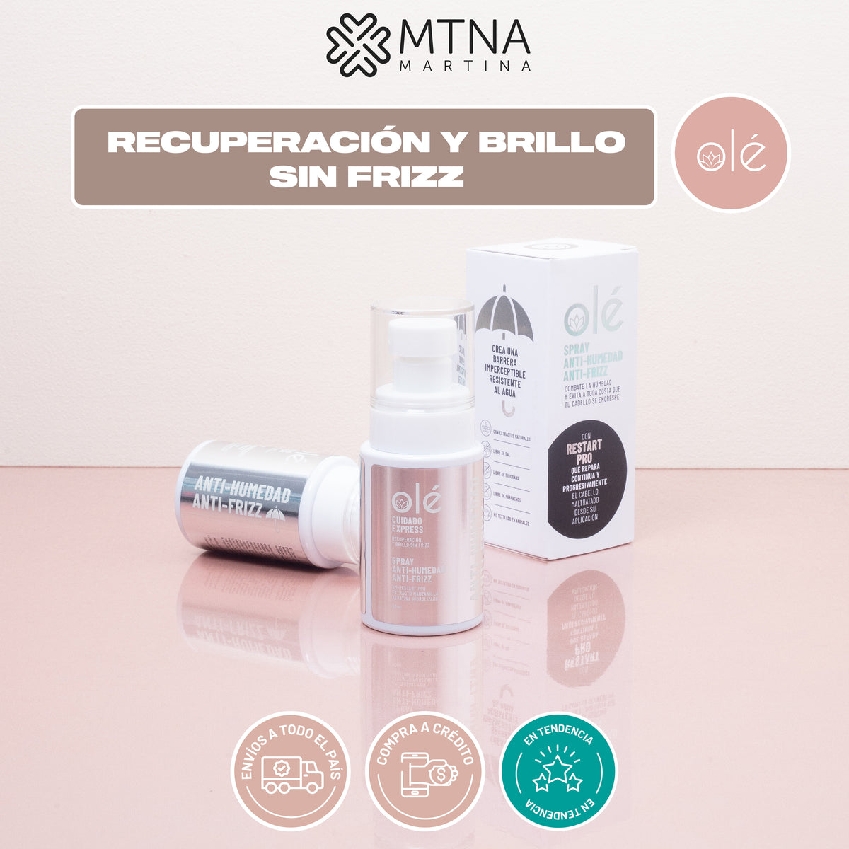 SPRAY ANTI-HUMEDAD ANTI-FRIZZ 60ML OLÉ CAPILAR