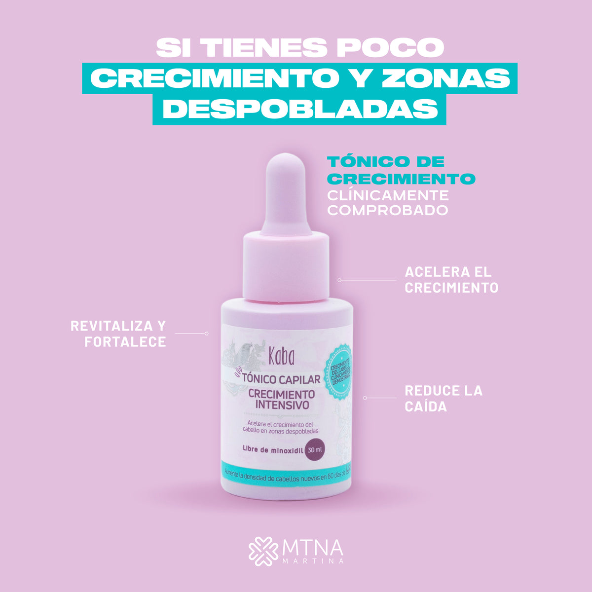 TÓNICO CAPILAR CRECIMIENTO INTENSIVO 30ML KABA