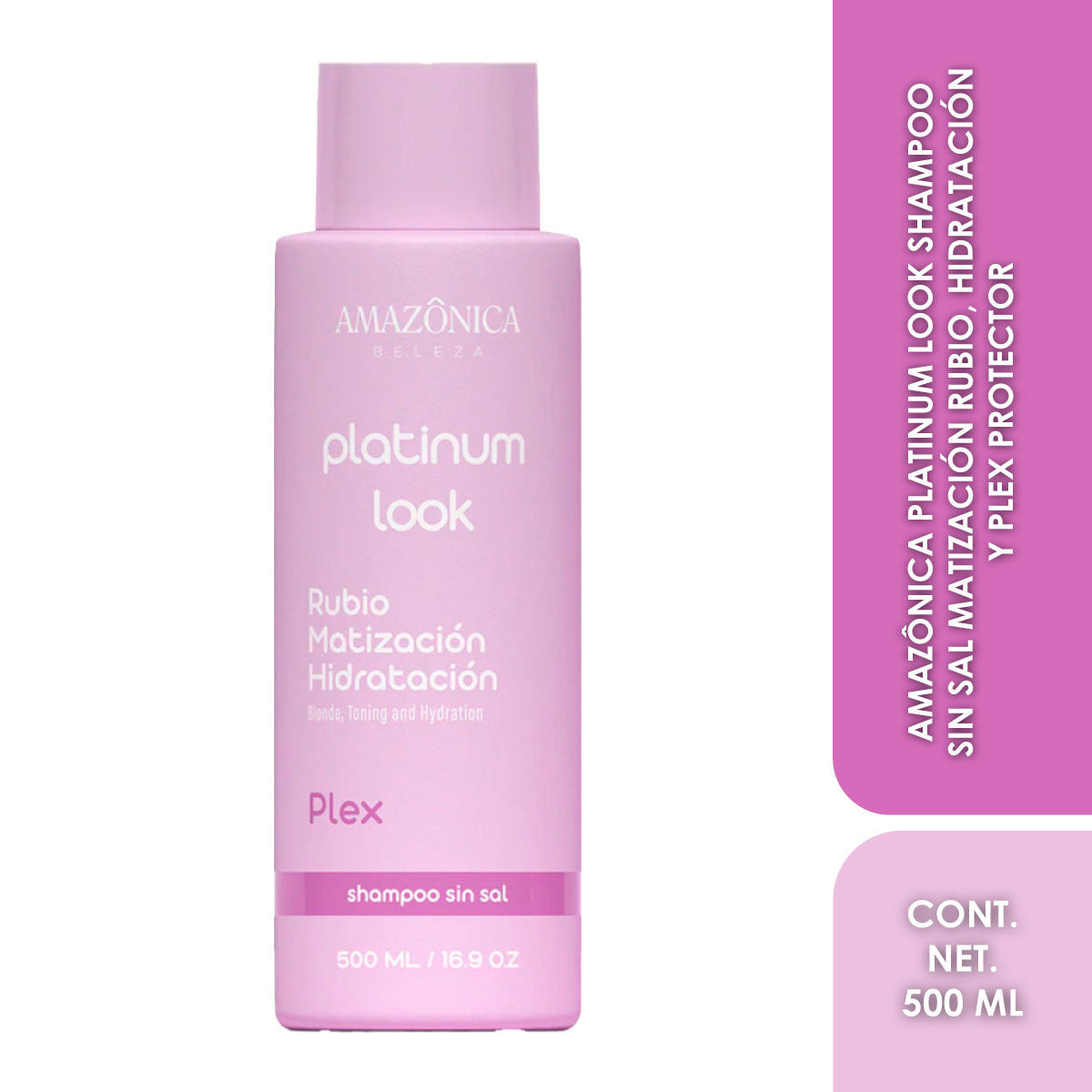SHAMPOO PLATINUM LOOK 500ML AMAZONICA