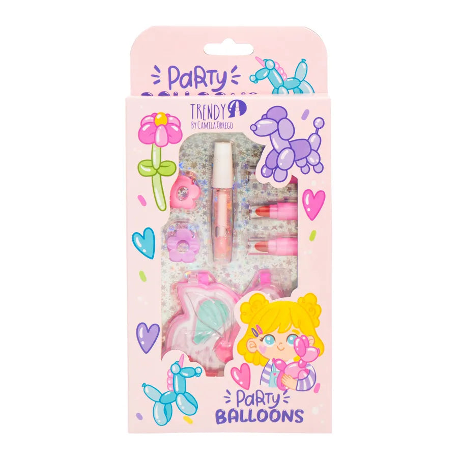 KIT DE MAQUILLAJE NIÑAS PARTY BALLOONS TRENDY