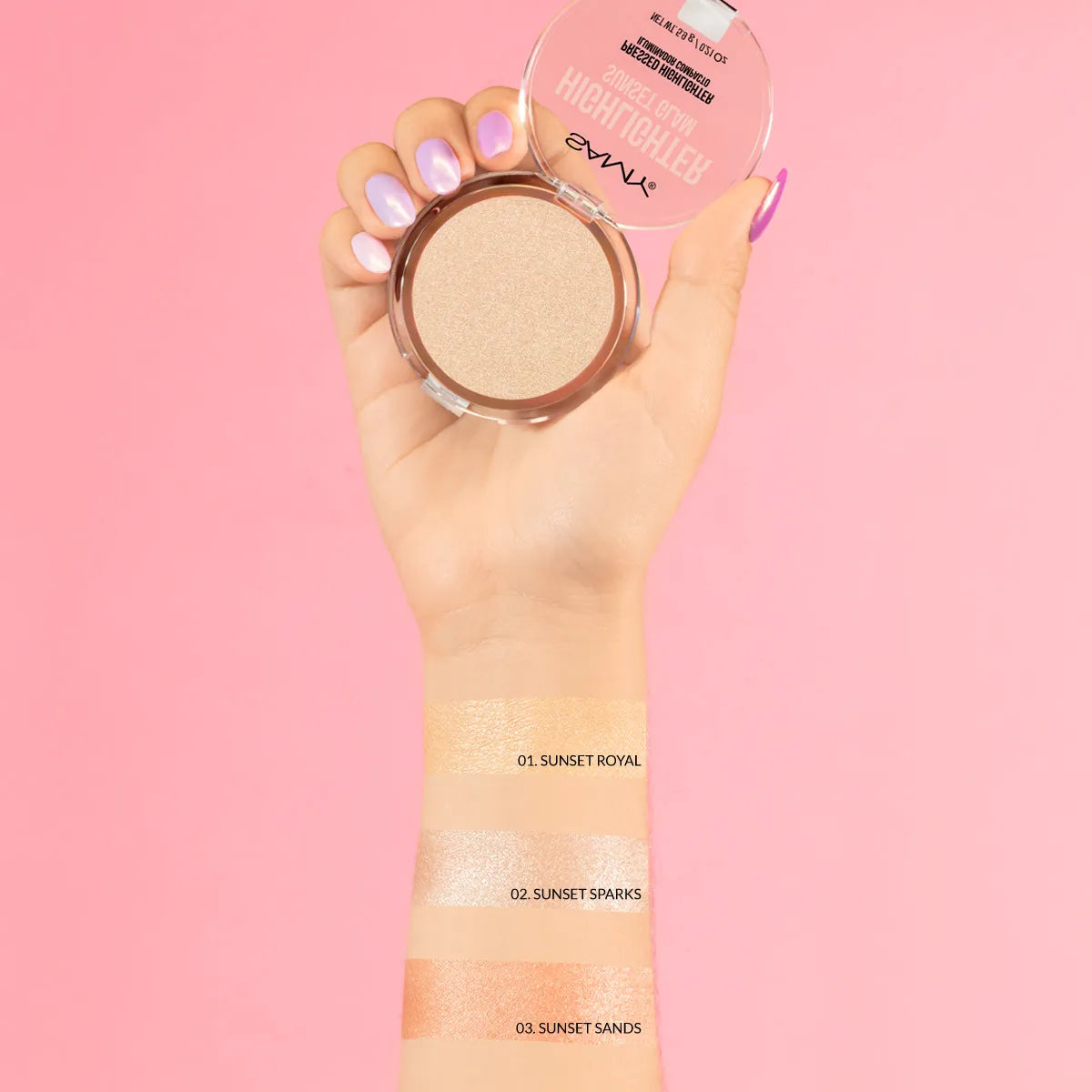 POLVO COMPACTO ILUMINADOR SUNSET GLAM 5.9G SAMY