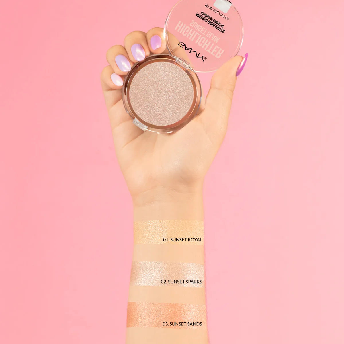 POLVO COMPACTO ILUMINADOR SUNSET GLAM 5.9G SAMY