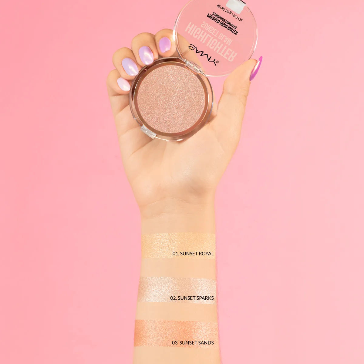 POLVO COMPACTO ILUMINADOR SUNSET GLAM 5.9G SAMY