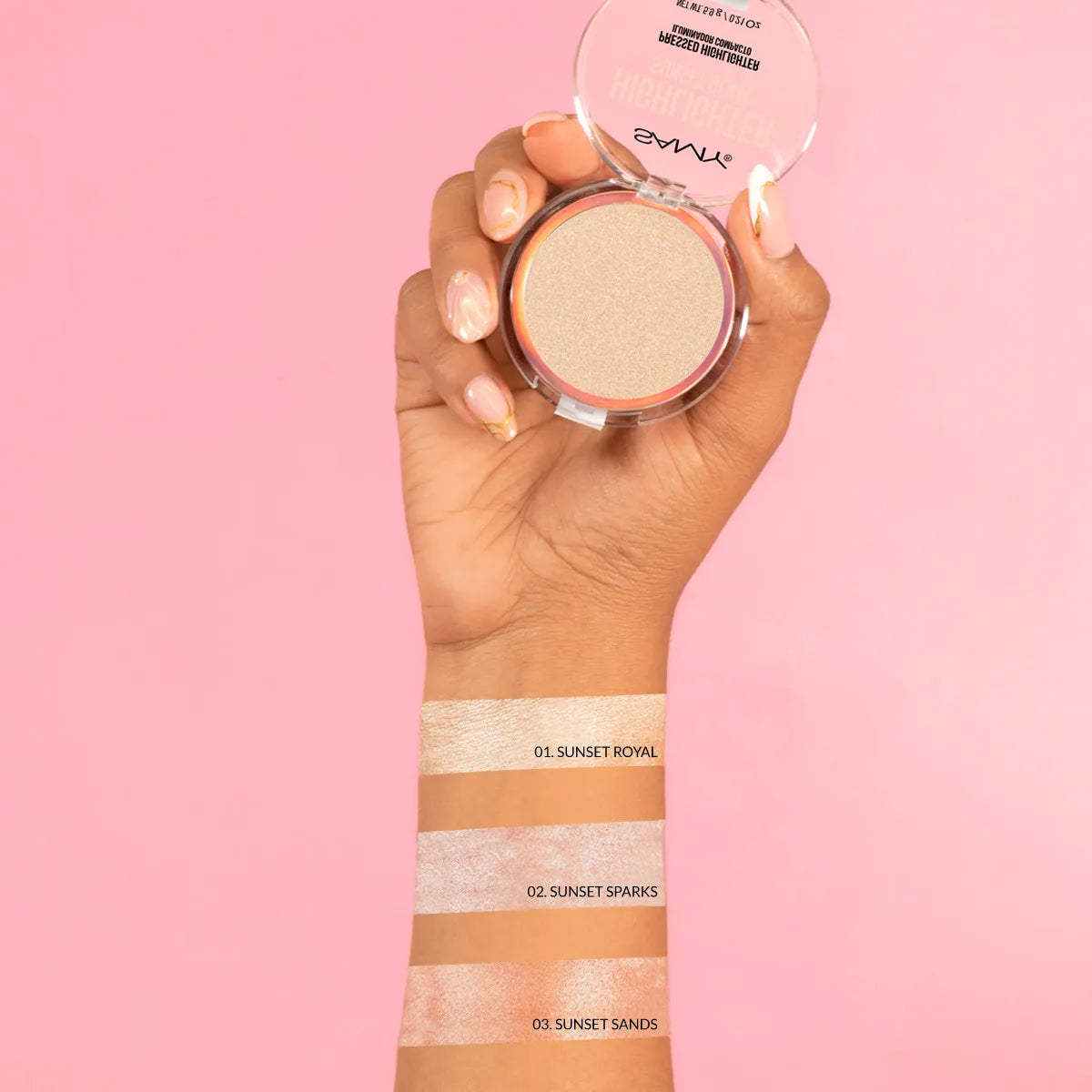 POLVO COMPACTO ILUMINADOR SUNSET GLAM 5.9G SAMY