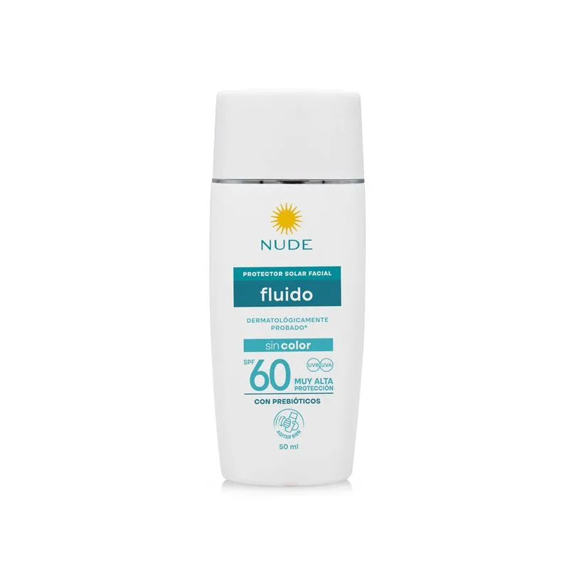 PROTECTOR SOLAR FACIAL FLUIDO SIN COLOR SPF60 50ML NUDE