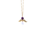 COLLAR ANGEL ZADQUIEL BRONCE/BAÑO DE ORO 45CM ESPIFES