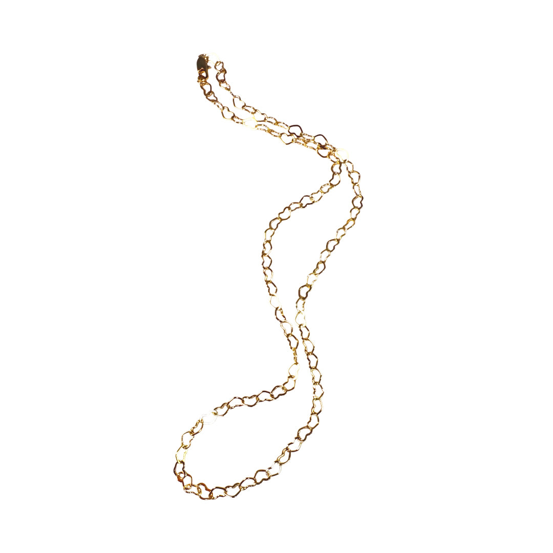 CADENA CORAZONES 40CM RODIO MARTINA