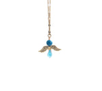 COLLAR ANGEL MIGUEL BRONCE/BAÑO DE ORO 45CM ESPIFES