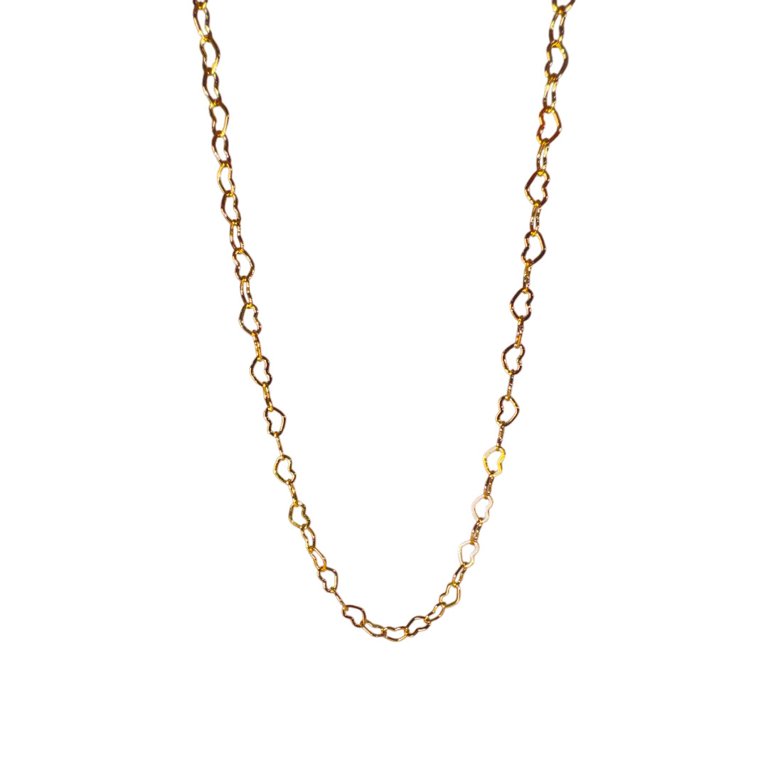 CADENA CORAZONES 40CM RODIO MARTINA