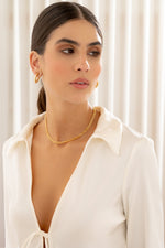 CHOKER PLANO GOLD + ARETES AVEMARIA