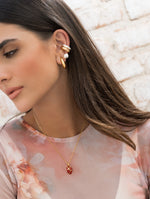 CADENA CORAZON ANATOMICO+ARETES AVEMARIA
