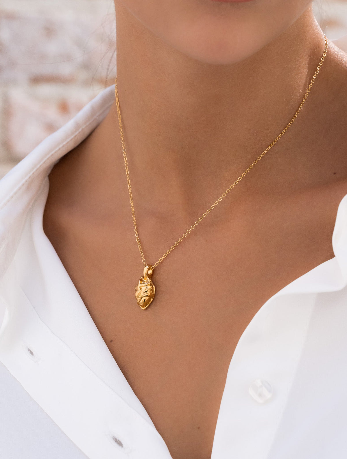 CADENA CORAZON ANATOMICO+ARETES AVEMARIA