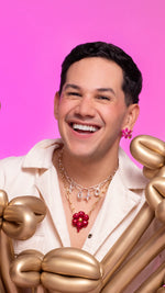 COLLAR FLOR GLOBO FUCSIA+ARETE AVEMARÍA