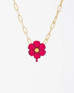 COLLAR FLOR GLOBO FUCSIA+ARETE AVEMARÍA