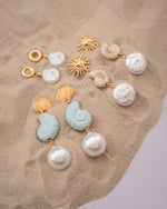 ARETES CARACOL PERLA AVEMARÍA