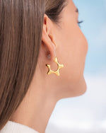 ARETES ESTRELLAS SILUETA ORO AVEMARIA
