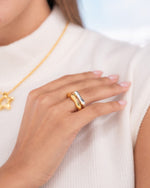 SET ANILLOS ESTRELLA ORO/PLATA AVEMARIA