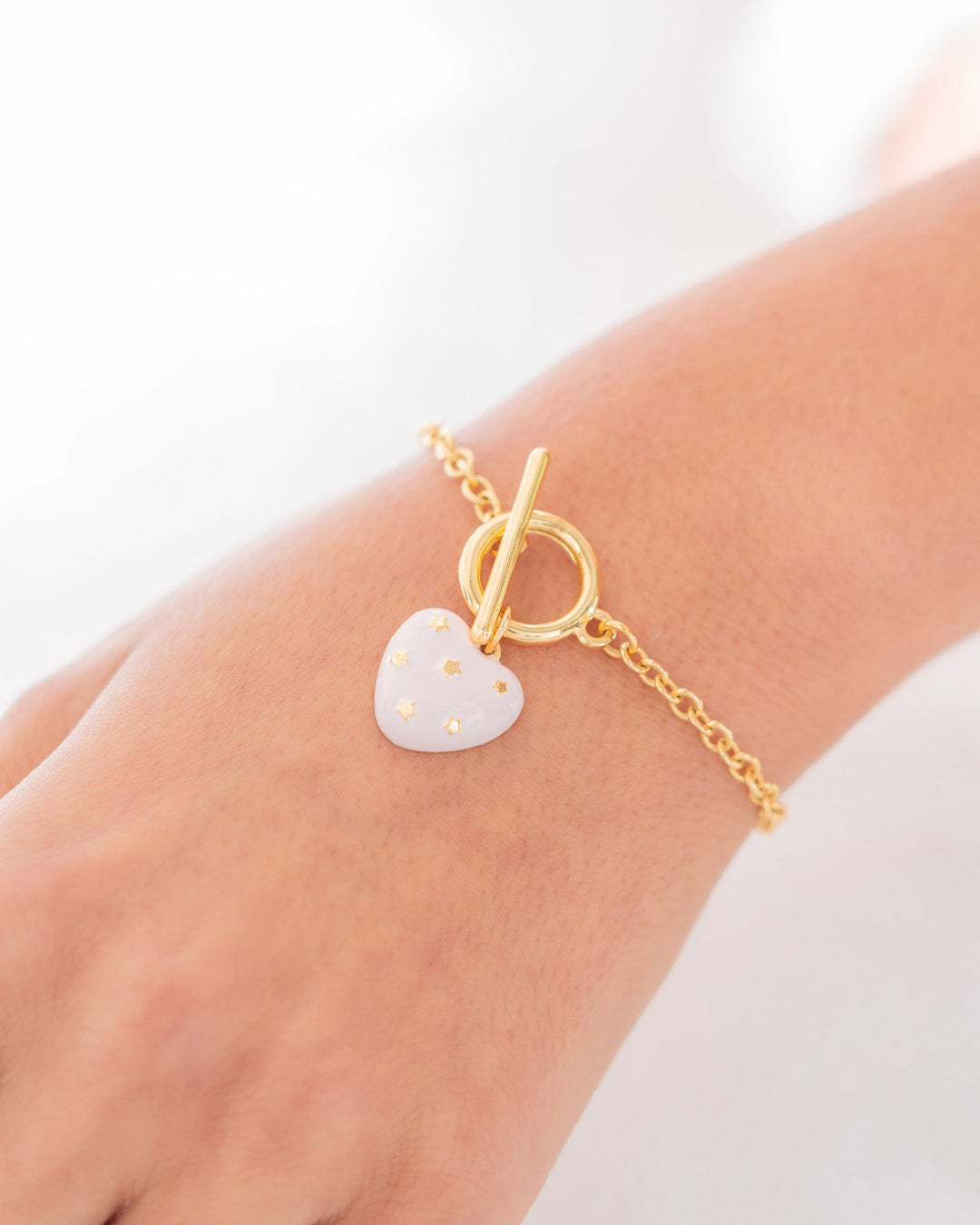 PULSERA BROCHE CORAZÓN ESTRELLA AVEMARIA