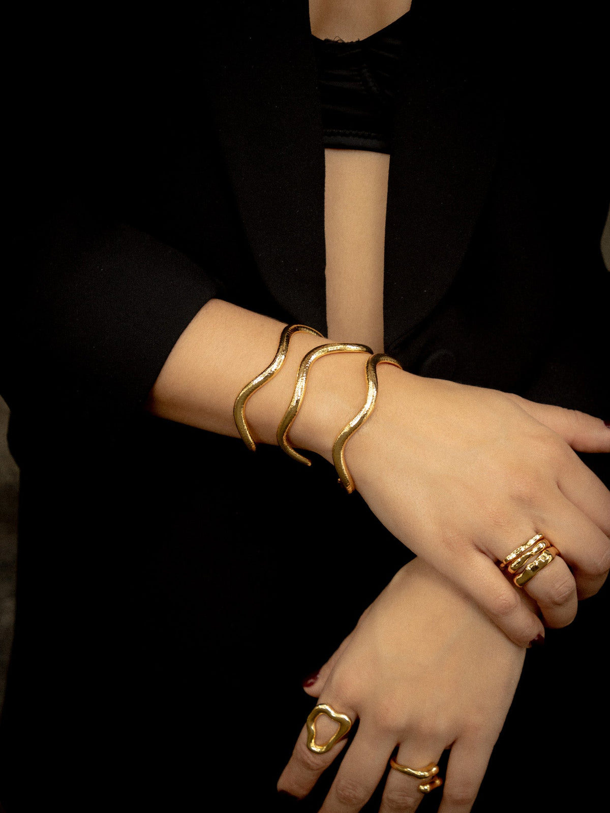 SET X 2 ANILLOS SILUETA AMORFA AVEMARIA
