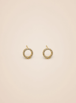 COLLAR + ARETE ARO ZIRCON RODIO MARTINA