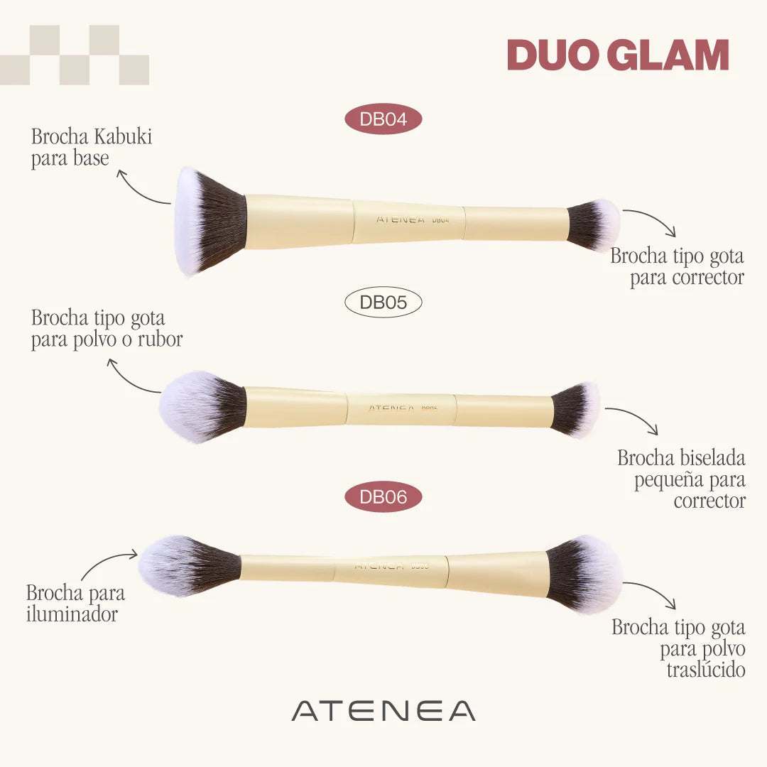 BROCHA DUO KABUKI Y CORRECTOR DB04 ATENEA