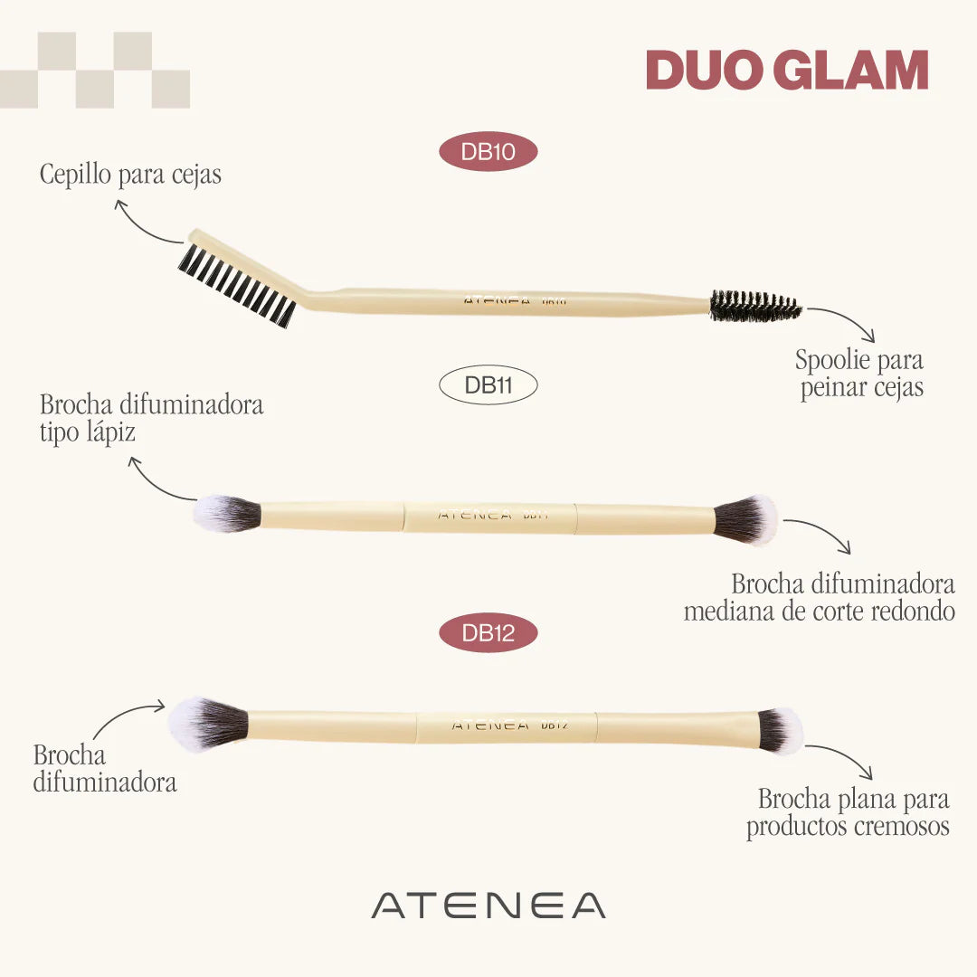 BROCHA DUO CEPILLO PARA CEJAS DB10 ATENEA