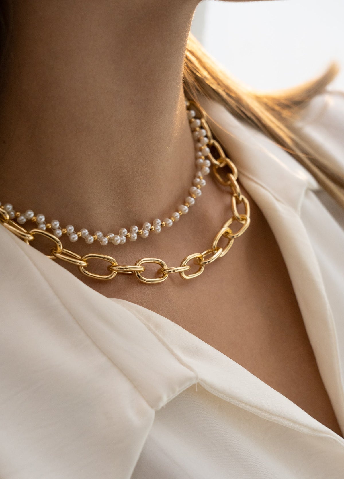 CHOKER TEJITO PERLITAS AVEMARIA