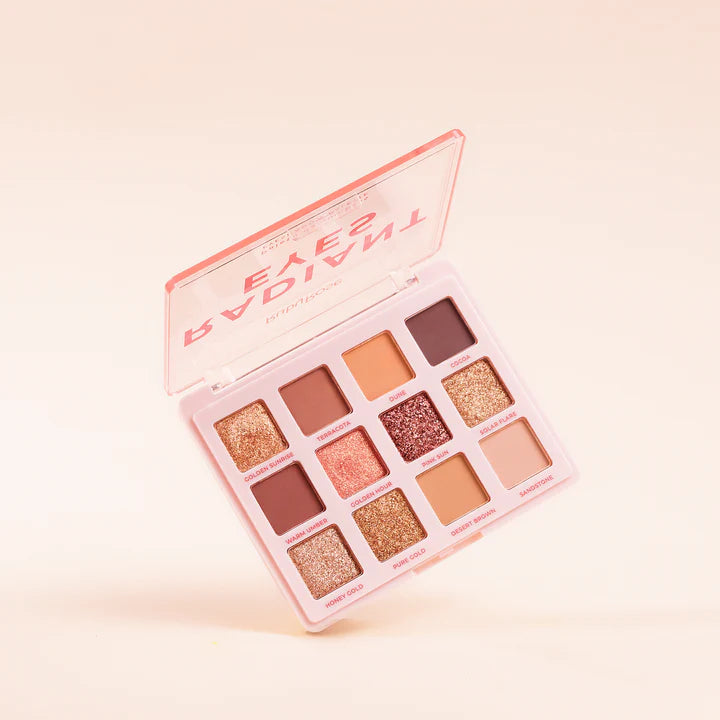 PALETA SOMBRAS RADIANT EYES 12 TONOS 15.7G RUBY ROSE