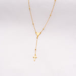 CADENA ROSARIO + ARETES AVEMARIA