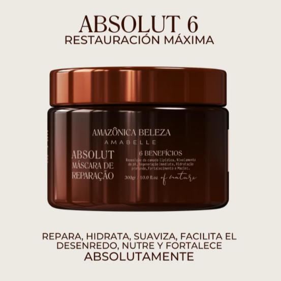 MASCARILLA ABSOLUT 6 BENEFICIOS 300 ML AMAZONICA BELEZA