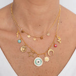 COLLAR AMULETOS BAÑO DE ORO WISH