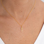 CADENA DIJE DE ALA BAÑO DE ORO WISH