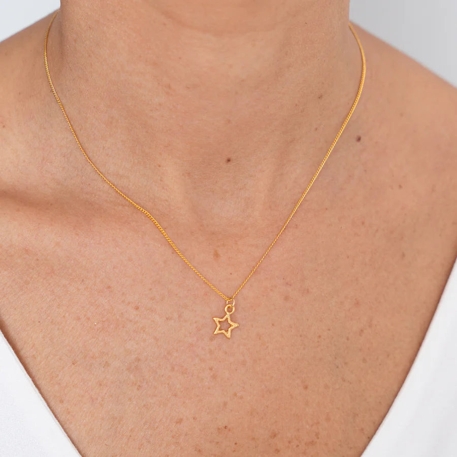 COLLAR CADENA ORO ESTRELLA AMIGAS BAÑO DE ORO WISH