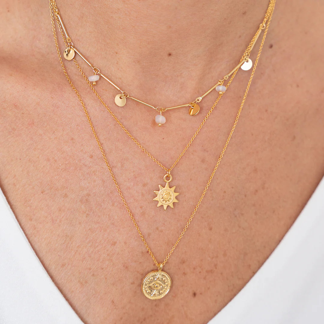 COLLAR SOL BAÑO DE ORO WISH