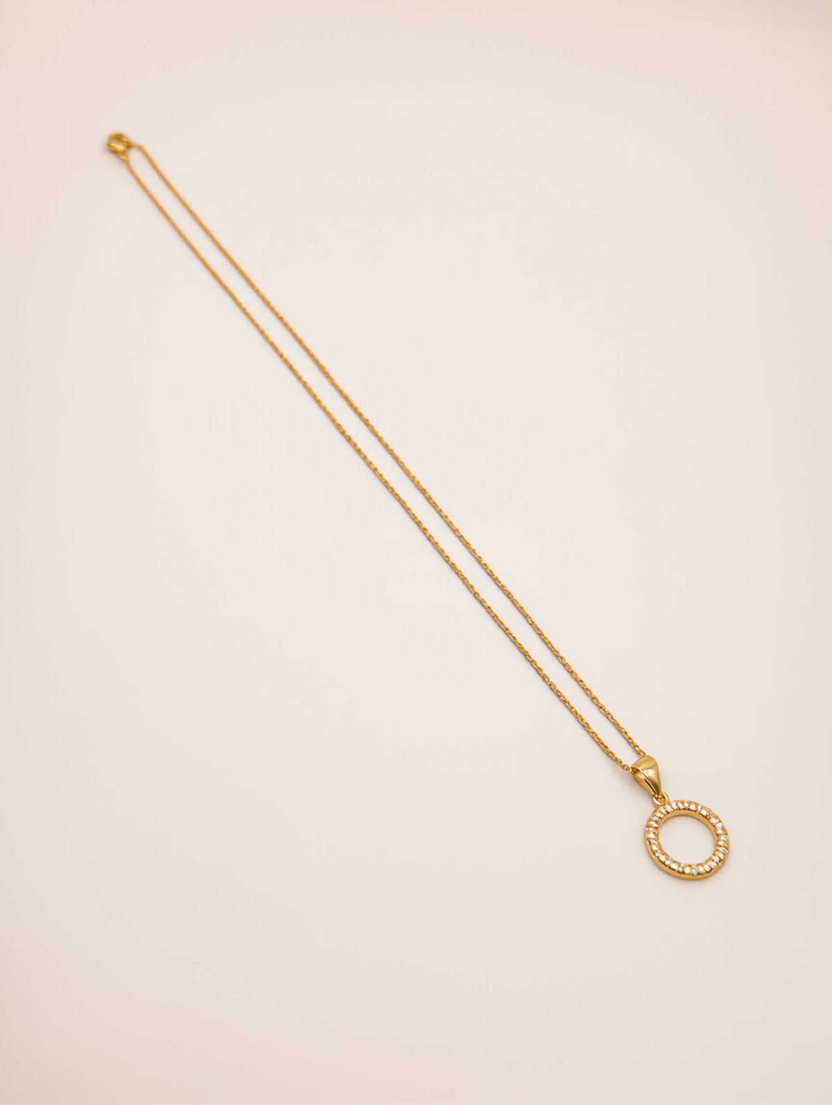 COLLAR + ARETE ARO ZIRCON RODIO MARTINA