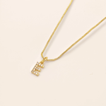 COLLAR LETRA MINI ZIRCON RODIO MARTINA