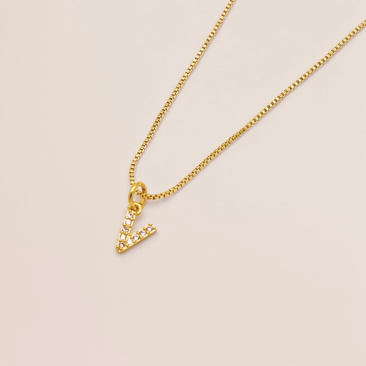 COLLAR LETRA MINI ZIRCON RODIO MARTINA