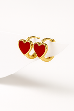 CANDONGA CORAZÓN ESMALTADO 1CM RODIO MARTINA