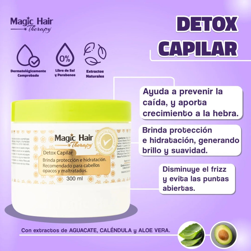 CREMA DE PEINAR DETOX CAPILAR 300ML MAGIC HAIR