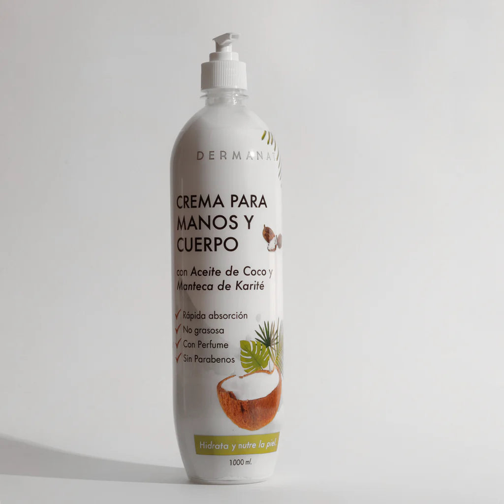 CREMA ACEITE DE COCO Y KARITÉ 1000ML DERMANAT