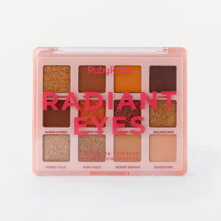 PALETA SOMBRAS RADIANT EYES 12 TONOS 15.7G RUBY ROSE