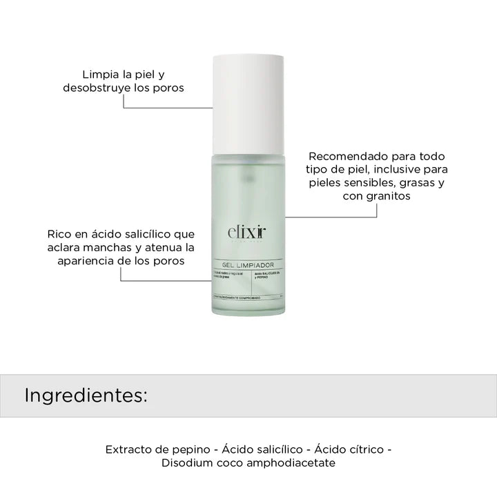 GEL LIMPIADOR TRAVEL SIZE 50ML ELIXIR