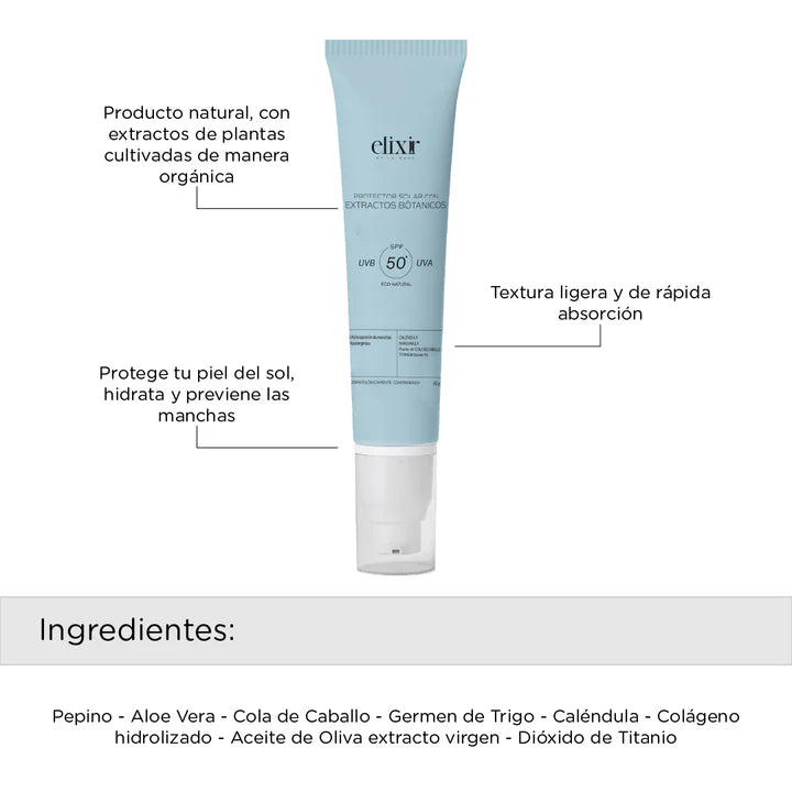 PROTECTOR SOLAR SPF 50 ECO NATURAL 60G ELIXIR